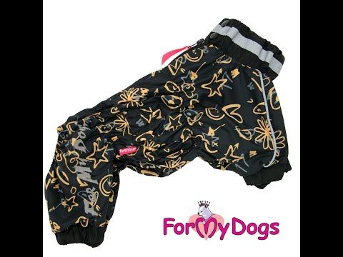 Regnoverall "Svart mönstrad" Hane "For My Dogs"