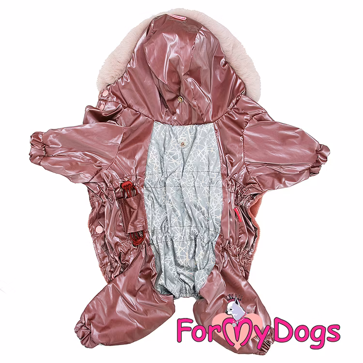 Varm Vinteroverall "Rosa Abstrakt" Tik " For My Dogs" ej i lager