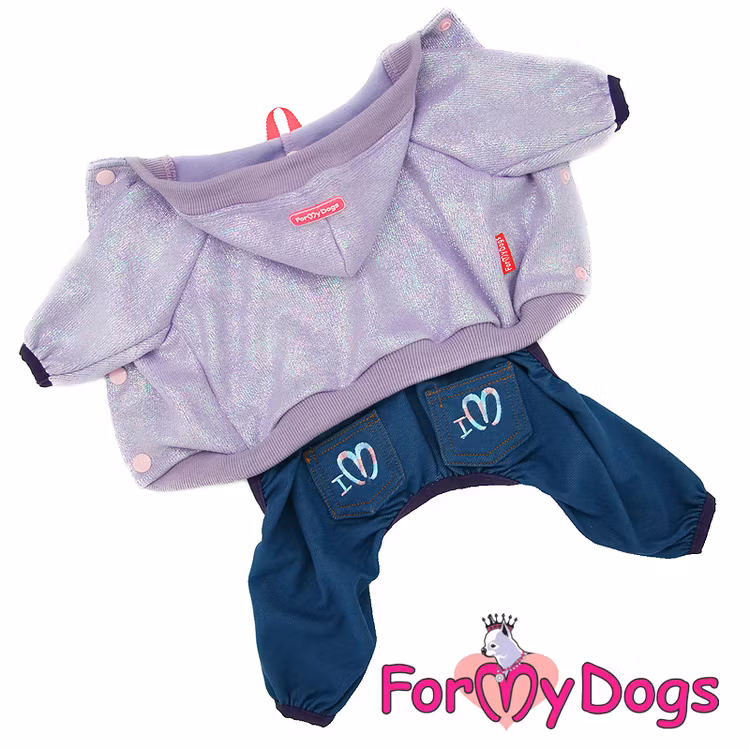 Suit Mysdress Pyjamas overall "Glitter" Unisex "For My Dogs"