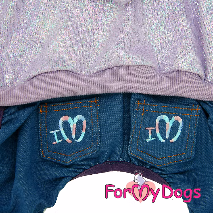 Suit Mysdress Pyjamas overall "Glitter" Unisex "For My Dogs"
