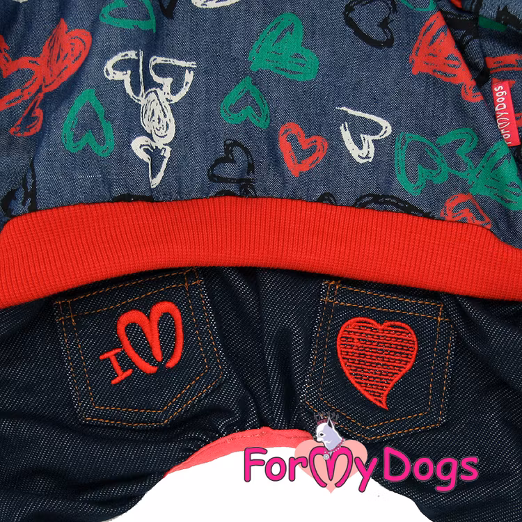 Suit Mysdress Pyjamas overall "Hjärta" Unisex "For My Dogs"