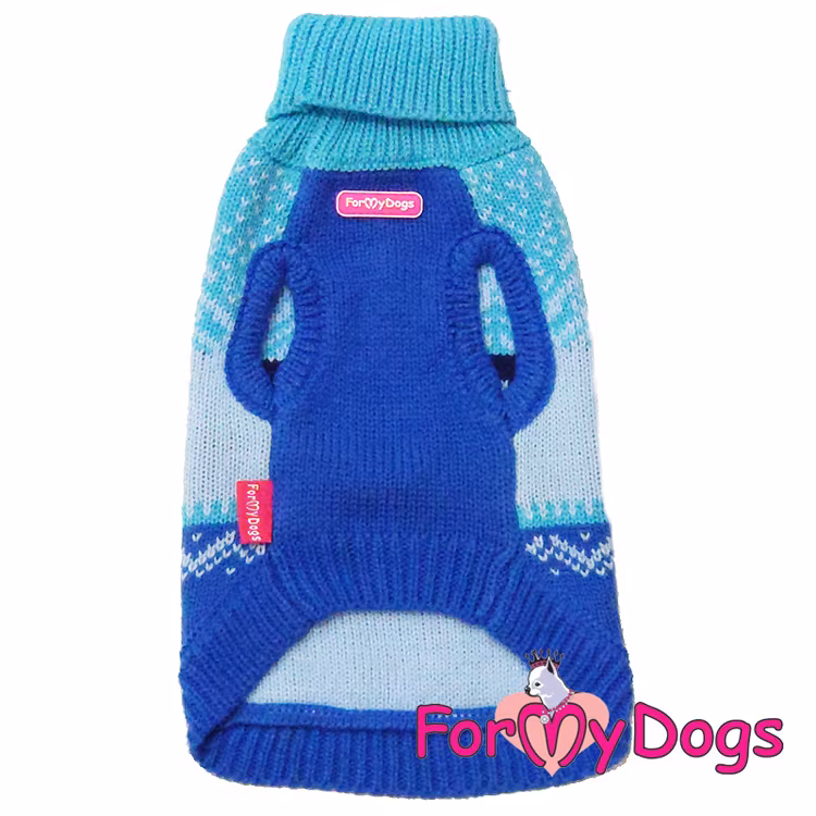 Stickad Tröja "Blue Reindeer" unisex "For My Dogs"