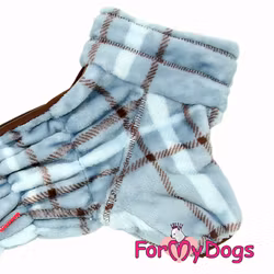 Varm Plysh/Fleece Overall "Grey Plaid" hane "For My Dogs"