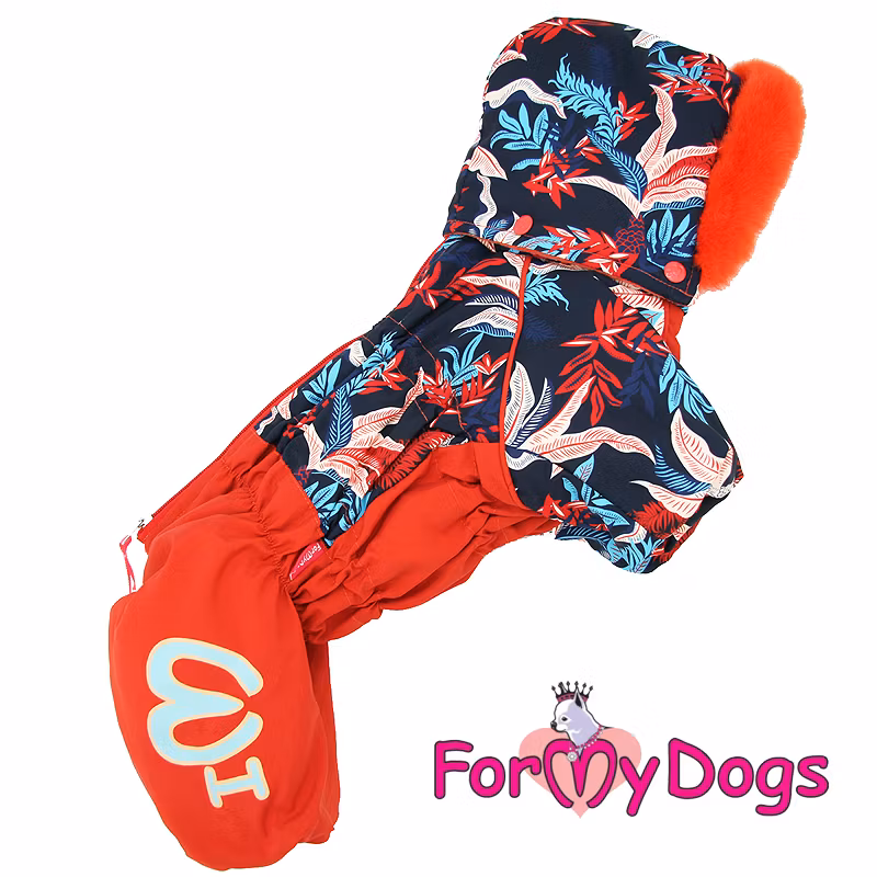 Varm Vinteroverall "Bright Red" Tik "For My Dogs"