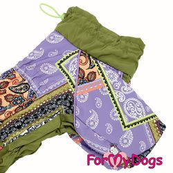 Regnoverall "Green Patchwork" Tik "For My Dogs"
