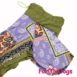 Regnoverall "Green Patchwork" Tik "For My Dogs"