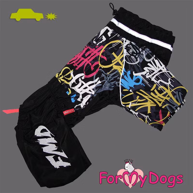 Regnoverall "Dark Graffiti" Hane "For My Dogs"