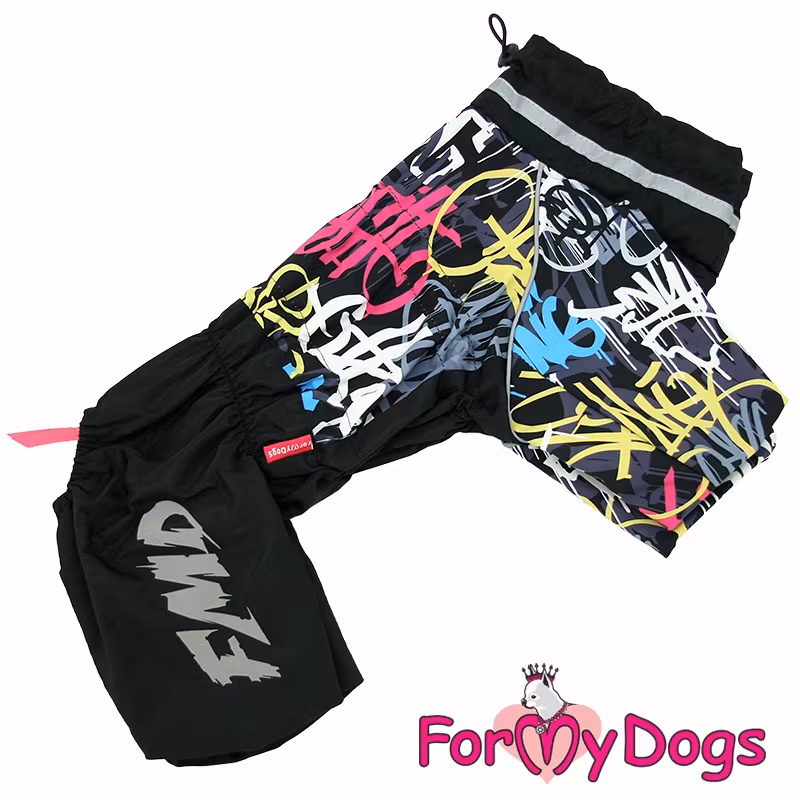 Regnoverall "Dark Graffiti" Hane "For My Dogs"