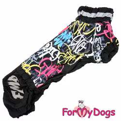 Regnoverall "Dark Graffiti" Hane "For My Dogs"