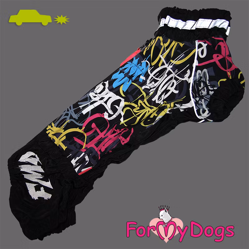 Regnoverall "Dark Graffiti" Hane "For My Dogs"