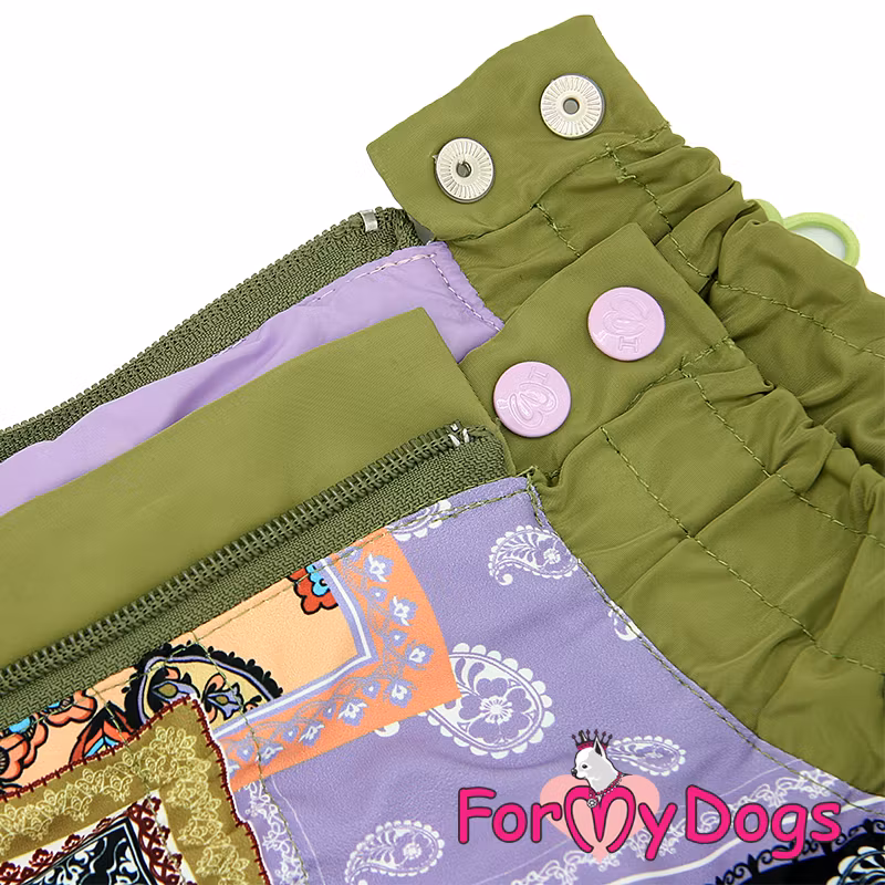 Regnoverall "Green Patchwork" Tik "For My Dogs"