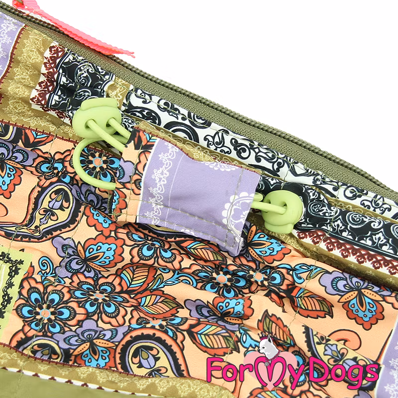 Regnoverall "Green Patchwork" Tik "For My Dogs"