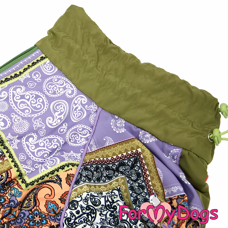 Regnoverall "Green Patchwork" Tik "For My Dogs"