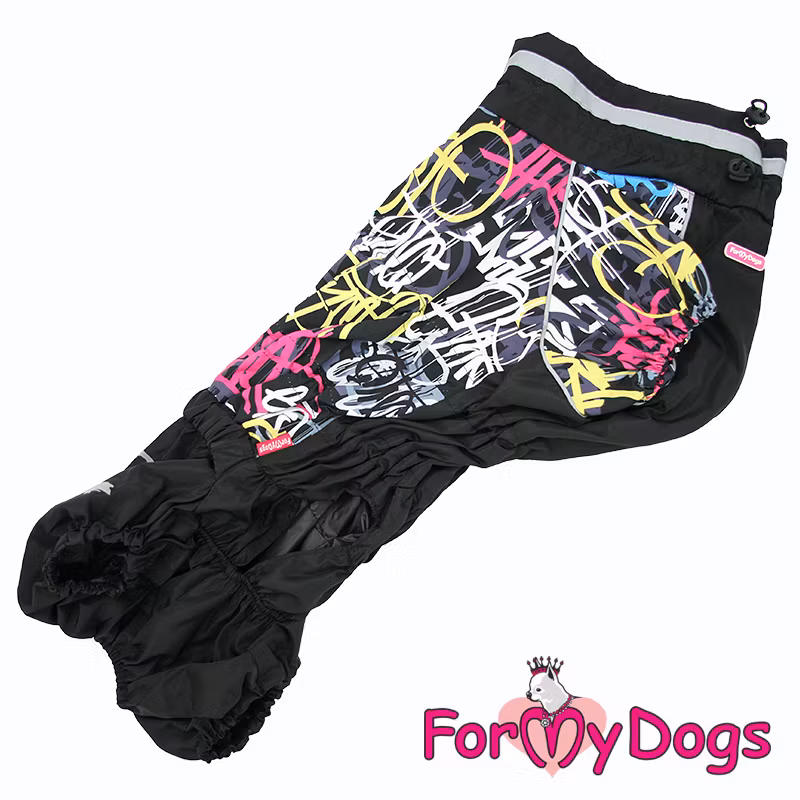 Regnoverall "Dark Graffiti" Hane "For My Dogs"