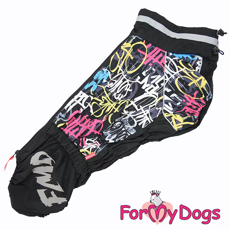 Regnoverall "Dark Graffiti" Hane "For My Dogs"