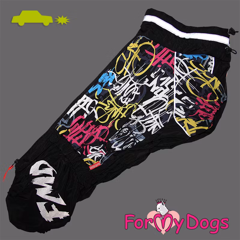 Regnoverall "Dark Graffiti" Hane "For My Dogs"
