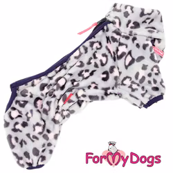 Varm Plysh/Fleece Overall "Wild Leopard" Tik "For My Dogs"