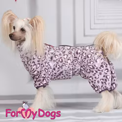 Varm Plysh/Fleece Overall "Wild Leopard" Tik "For My Dogs"