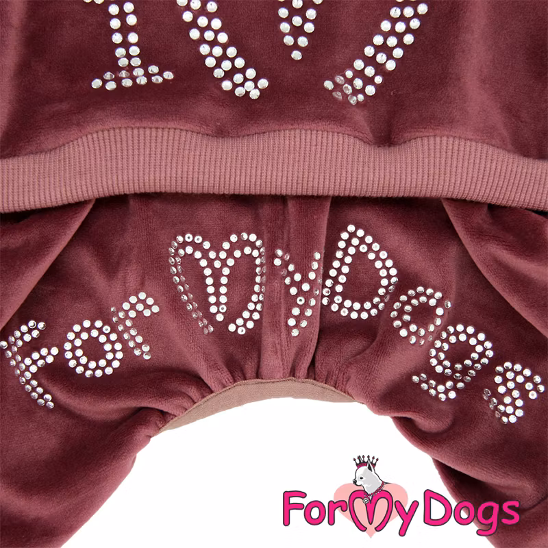 Suit Mysdress Pyjamas overall "Bourdeaux" Unisex "For My Dogs"