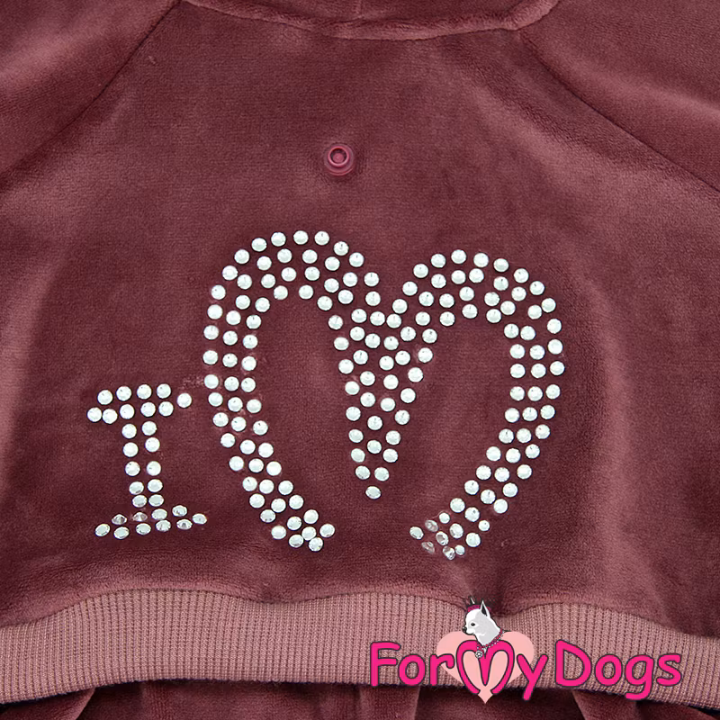 Suit Mysdress Pyjamas overall "Bourdeaux" Unisex "For My Dogs"