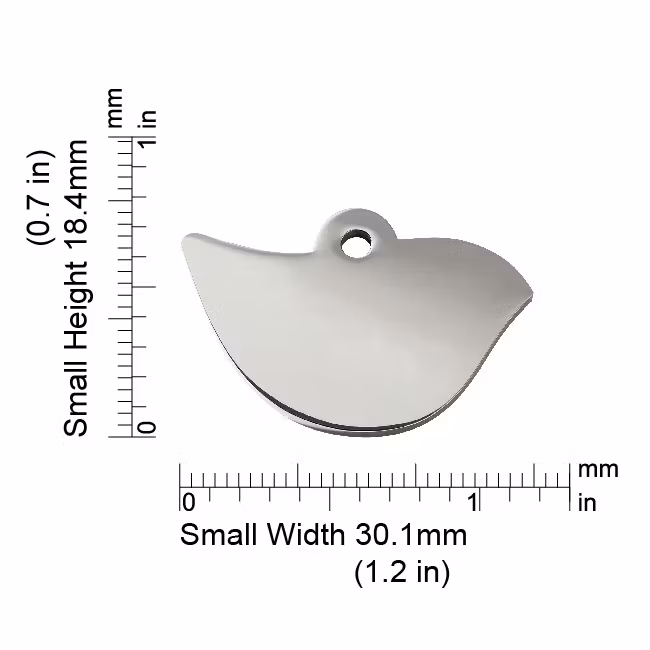 Dog Tag/Id-Bricka Fågel Glitter Swarovski