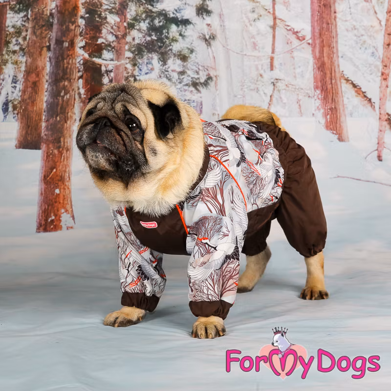 Varm Vinteroverall "Brun Fågel" Hane " For My Dogs"