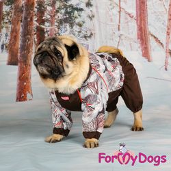 Varm Vinteroverall "Brun Fågel" Hane " For My Dogs"
