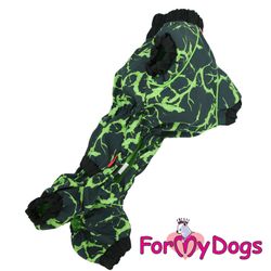 Regnoverall "Grön abstrakt" Hane "For My Dogs"