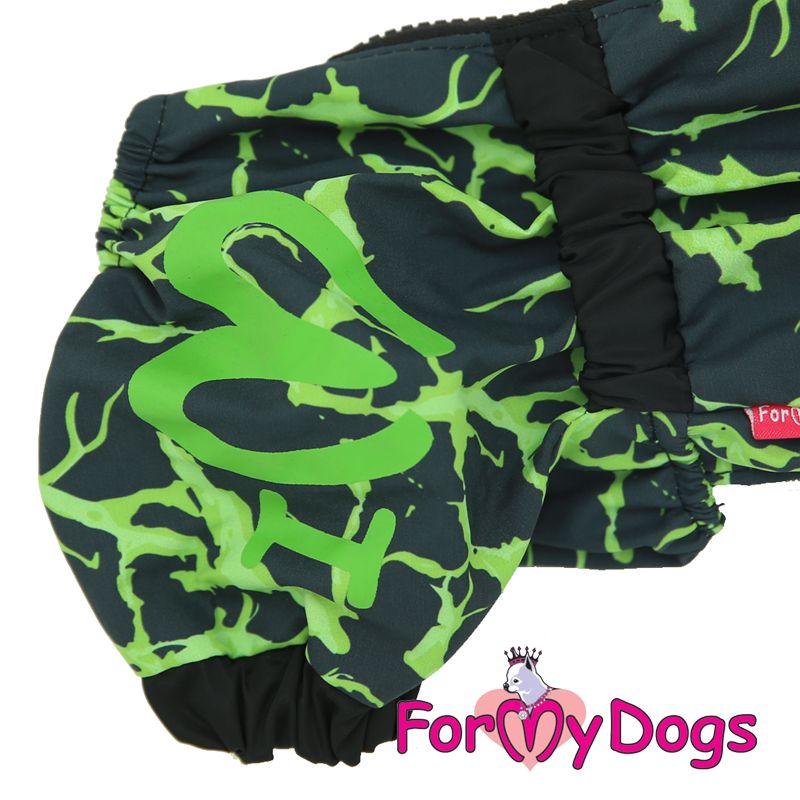 Regnoverall "Grön abstrakt" Hane "For My Dogs"