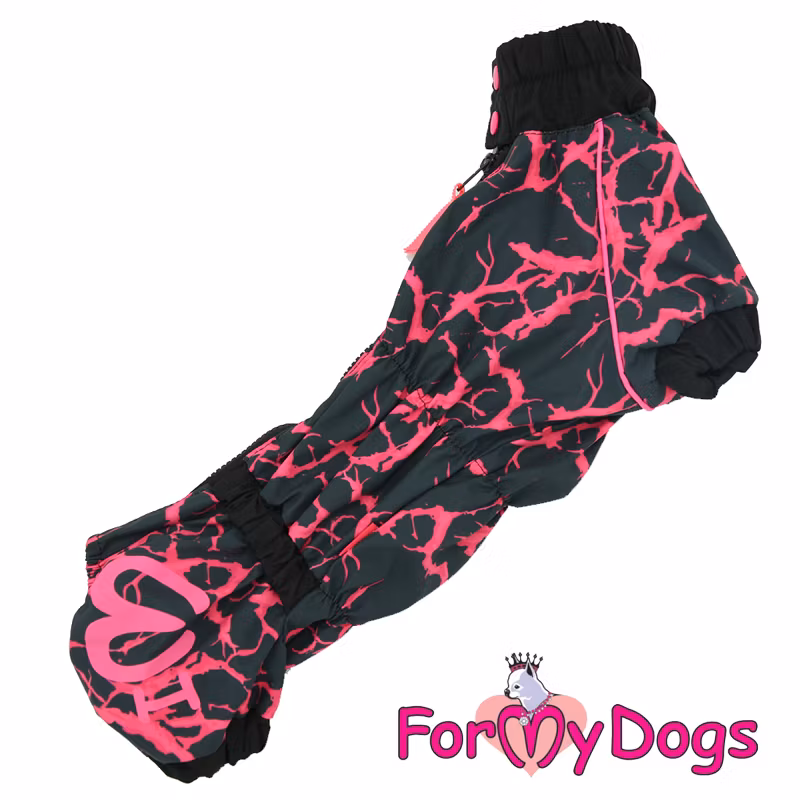 Regnoverall "Rosa Abstrakt" Tik "For My Dogs"