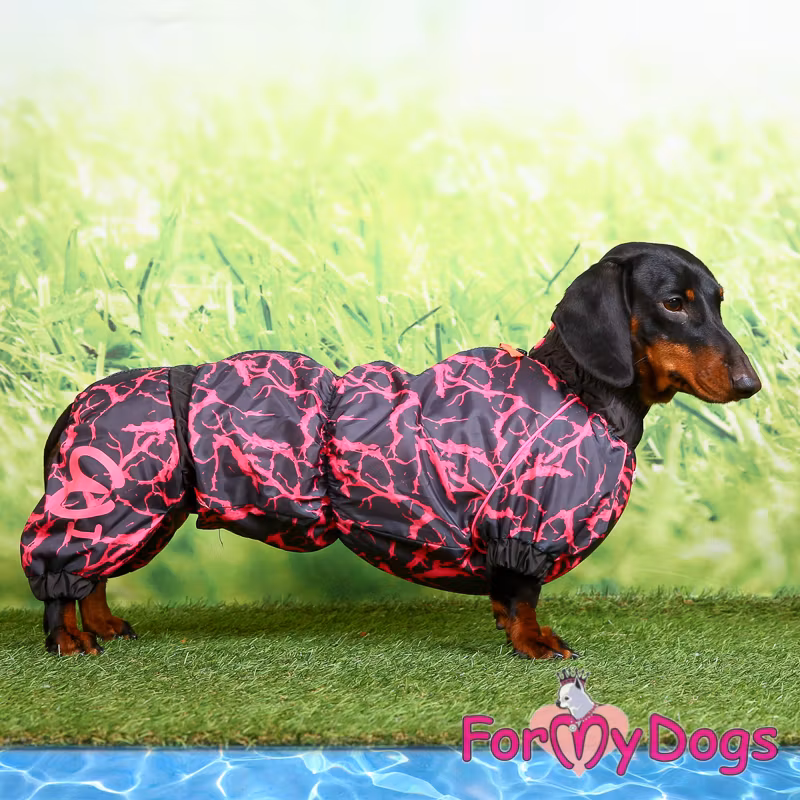 Regnoverall "Rosa Abstrakt" Tik "For My Dogs"