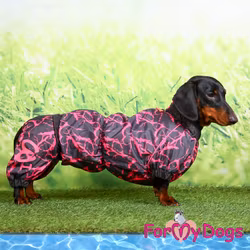 Regnoverall "Rosa Abstrakt" Tik "For My Dogs"