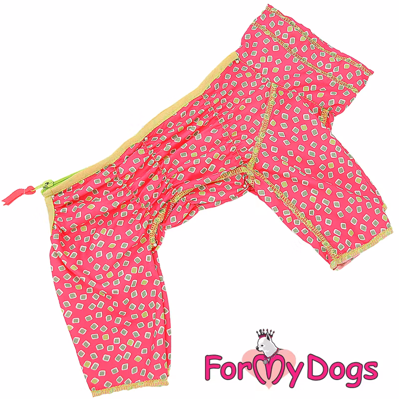 Duster Tunn Skyddsoverall "Rosa mönstrad" Tik "For My Dogs"