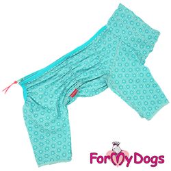 Duster Tunn Skyddsoverall "Turkos mönstrad" Tik "For My Dogs"