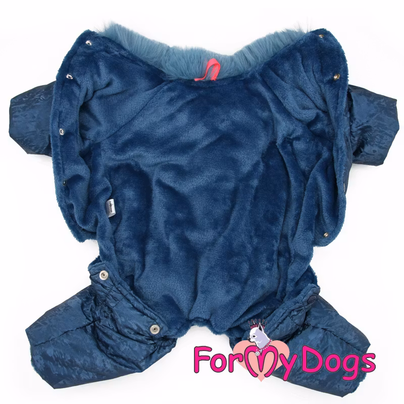 Varm Vinteroverall "Blå Flashig" Hane "For My Dogs"