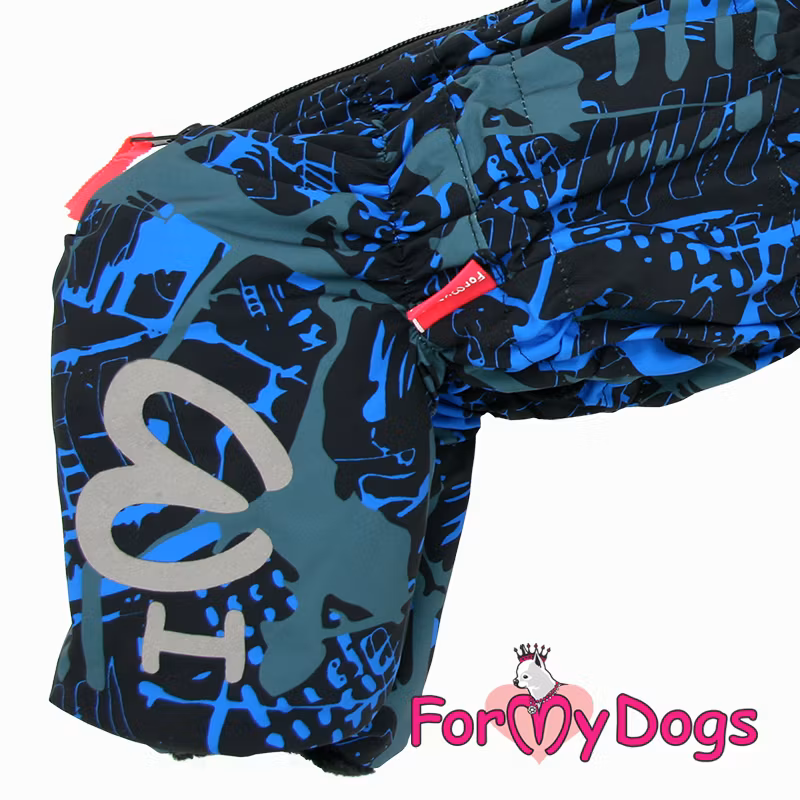 Varm Vinteroverall "Black Blue" Hane "For My Dogs"