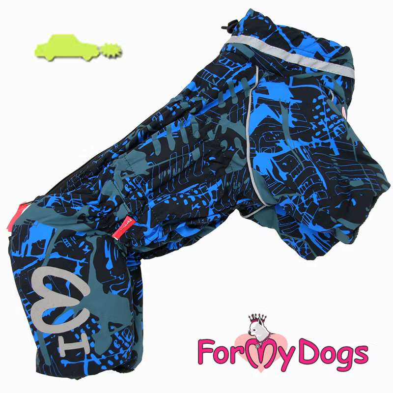 Varm Vinteroverall "Black Blue" Hane "For My Dogs"