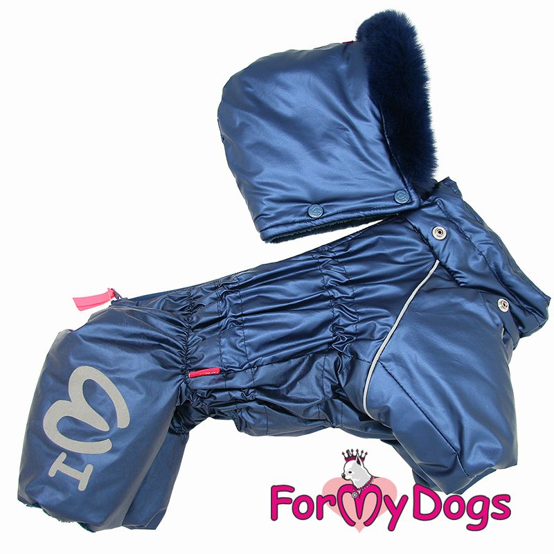 Varm Vinteroverall "Blue Metallic" Hane "For My Dogs"