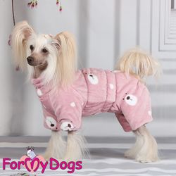 Fleeceoverall "Puderrosa Nalle Plysh" Tik "For My Dogs"