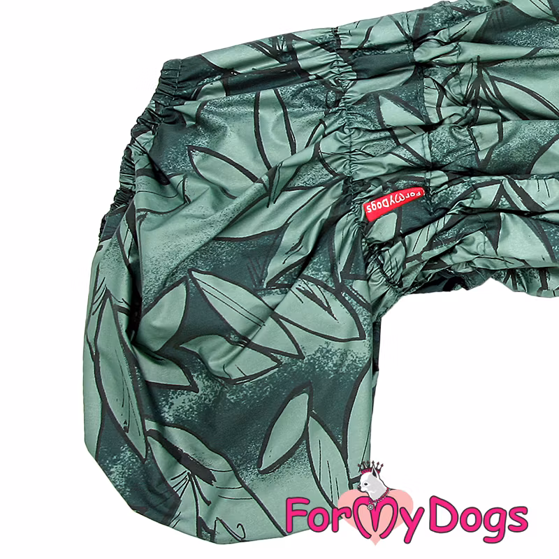 Regnoverall "Green Leaves" Hane "For My Dogs"