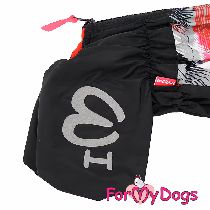 Varm Vinteroverall "Rosa ränder" Tik "For My Dogs"