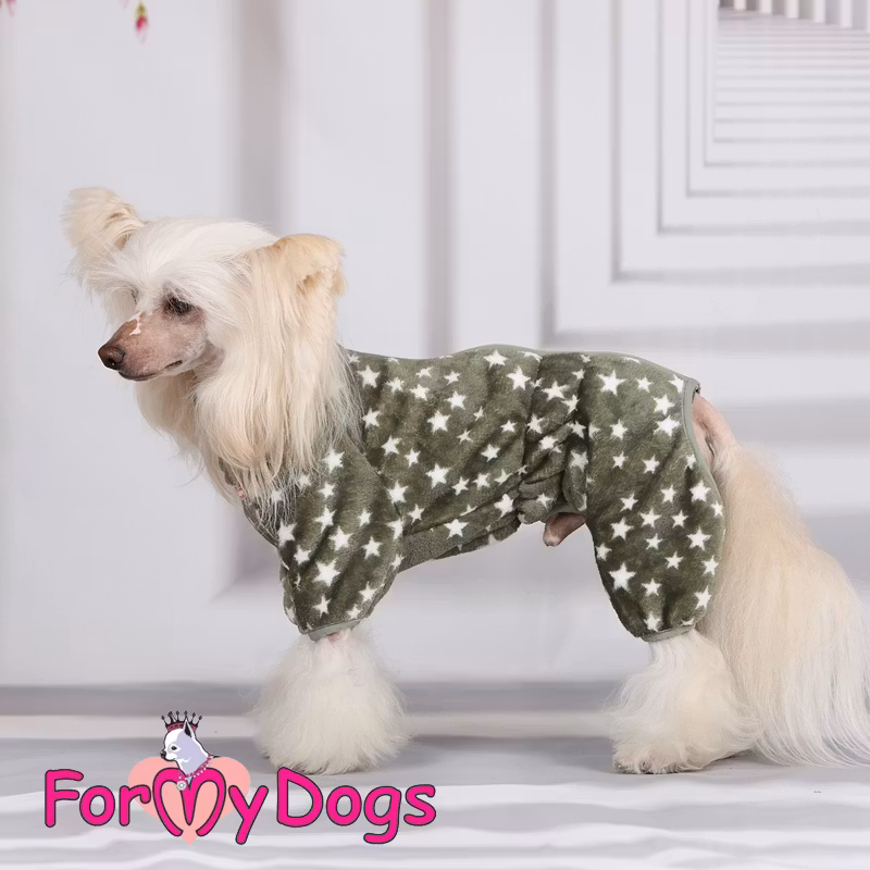 Plysh/Fleece Overall "Emerald Stars" hane "For My Dogs"
