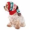 Mössa Christmas Snowflakes Red & Green Alpaca Dog Hat "Alqo Wasi Peruvian Dogwear"