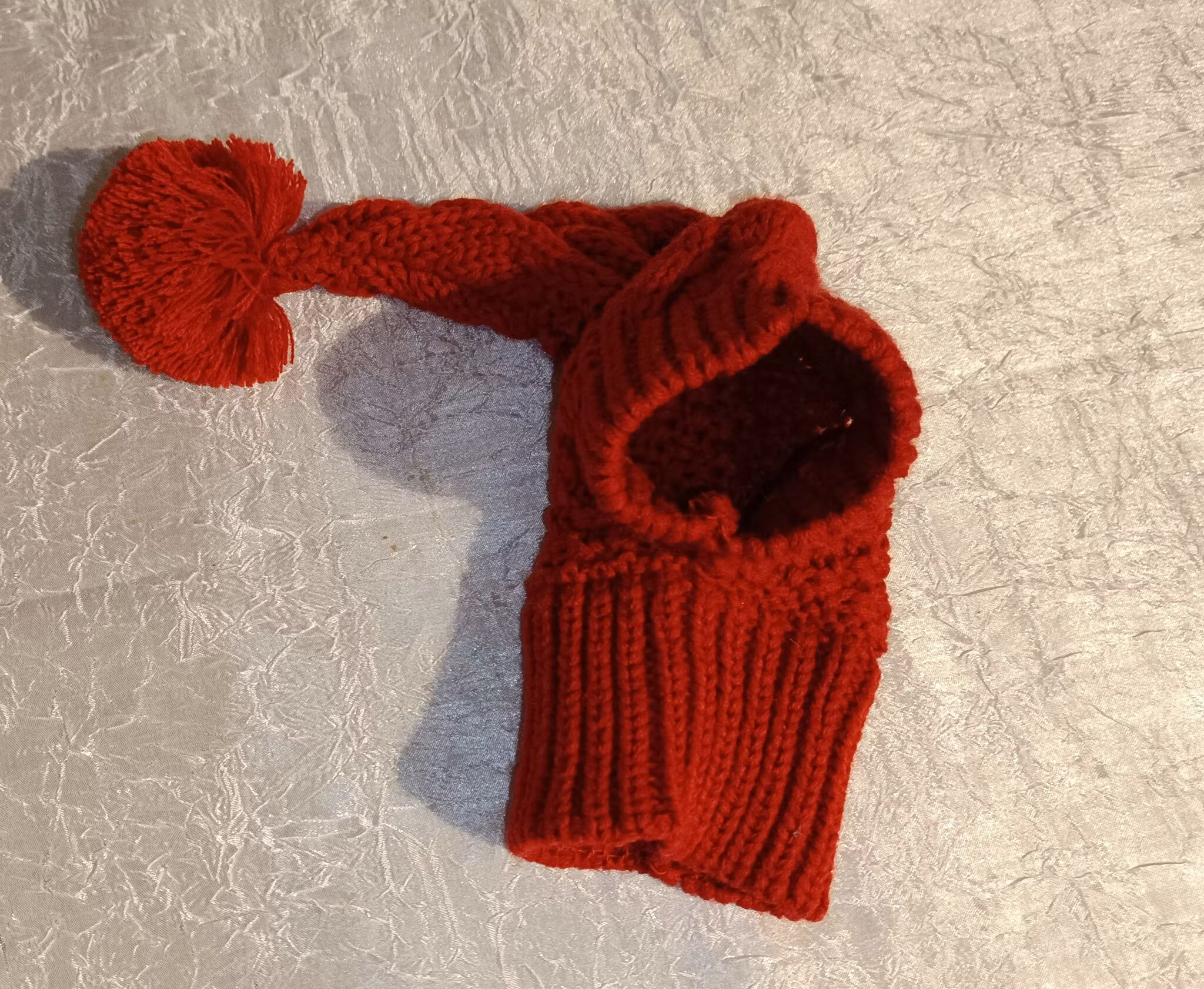Mössa Röd Stickad