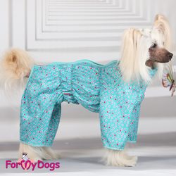 Duster tunn skyddsoverall "turquoise" Hane "For My Dogs"
