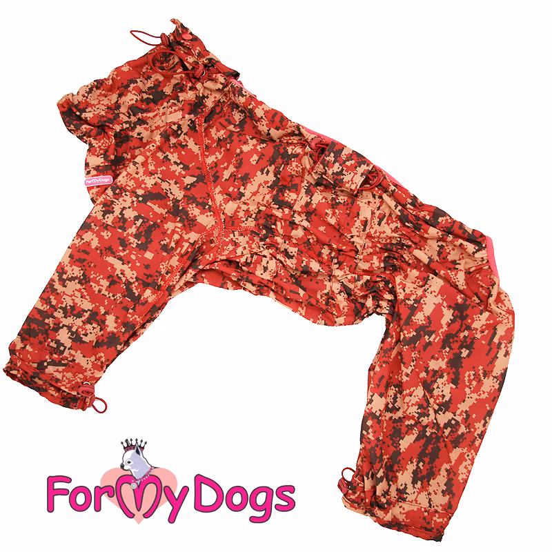 Duster tunn skyddsoverall "Red/Military" Tik "For My Dogs"