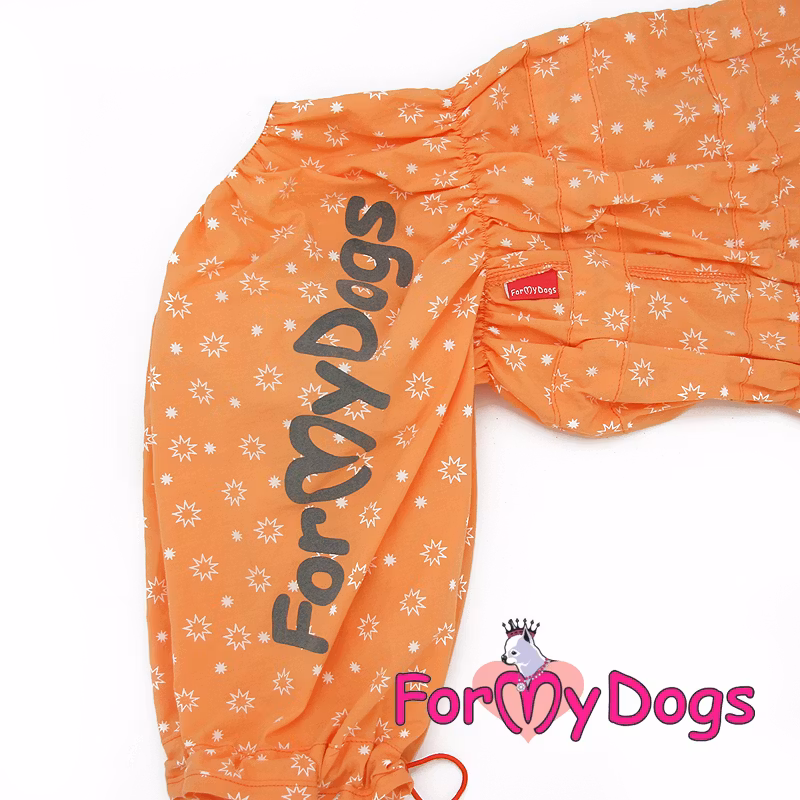 Duster tunn skyddsoverall "orange stars" Tik "For My Dogs"