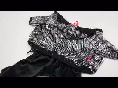 Mysdress Suit Pyjamas overall "Black/Gray" Unisex "For My Dogs"