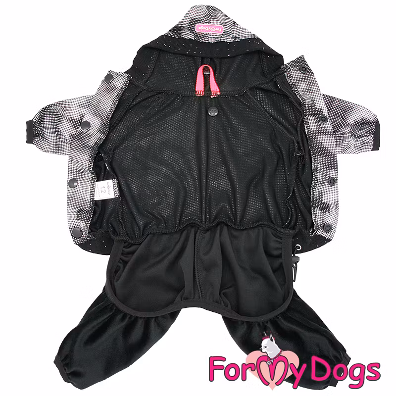 Mysdress Suit Pyjamas overall "Black/Gray" Unisex "For My Dogs"