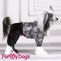 Mysdress Suit Pyjamas overall "Black/Gray" Unisex "For My Dogs"